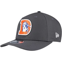 Men's New Era  Graphite Denver Broncos Main 9SEVENTY Stretch-Snap Hat