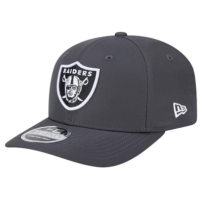 Men's New Era  Graphite Las Vegas Raiders Main 9SEVENTY Stretch-Snap Hat