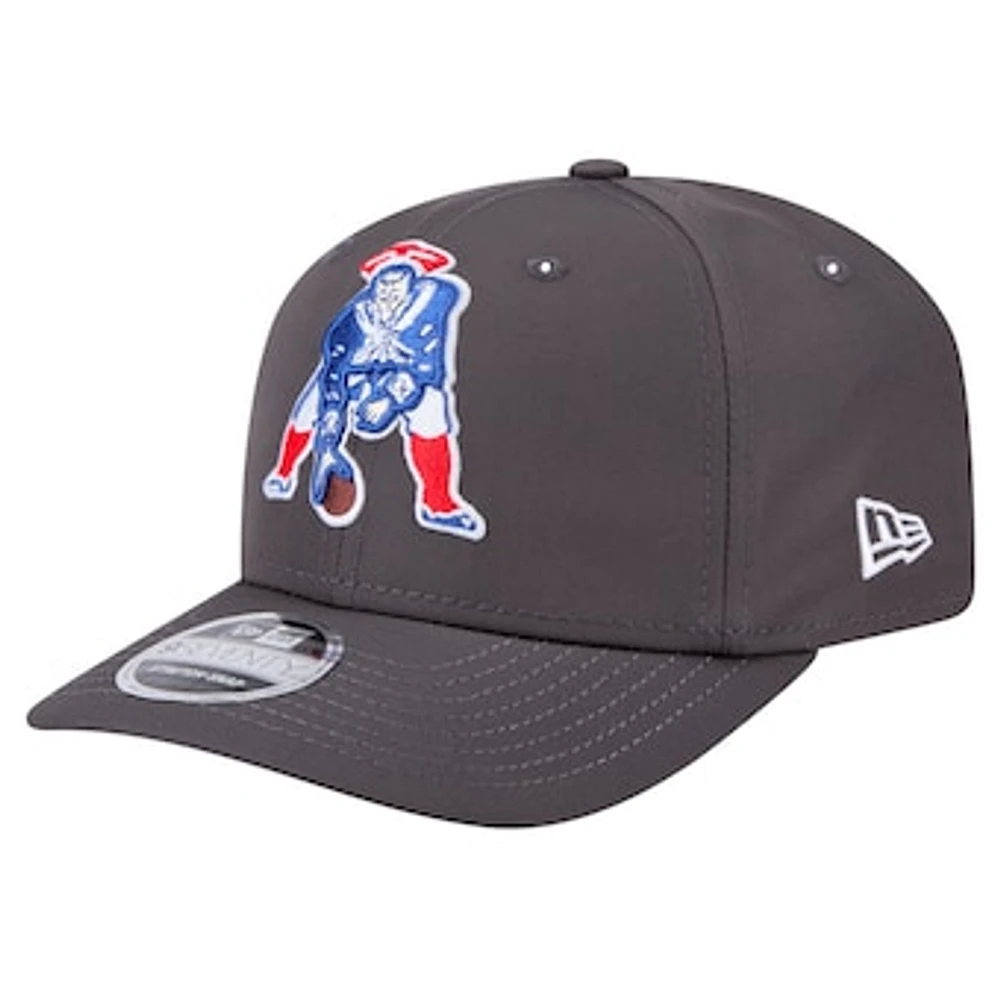 Men's New Era  Graphite New England Patriots Main 9SEVENTY Stretch-Snap Hat