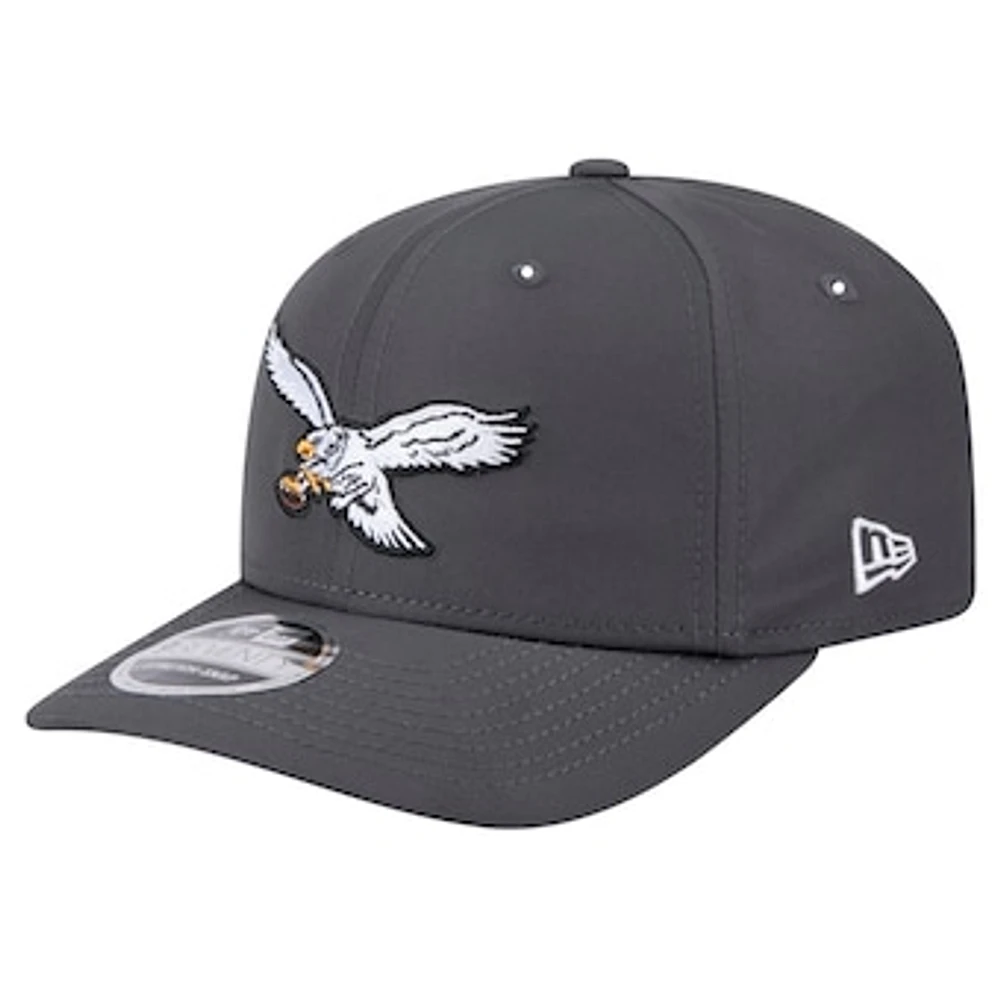 Men's New Era  Graphite Philadelphia Eagles Main 9SEVENTY Stretch-Snap Hat