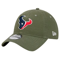 Men's New Era Olive Houston Texans Main 9TWENTY Adjustable Hat