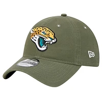 Men's New Era Olive Jacksonville Jaguars Main 9TWENTY Adjustable Hat