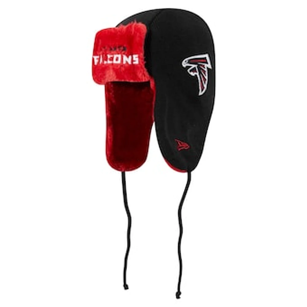 Men's New Era Black Atlanta Falcons Helmet Head Trapper Knit Hat