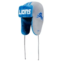 Men's New Era Gray Detroit Lions Helmet Head Trapper Knit Hat