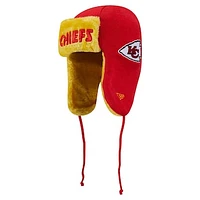 Men's New Era Red Kansas City Chiefs Helmet Head Trapper Knit Hat