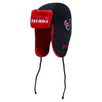 Men's New Era Navy Houston Texans Helmet Head Trapper Knit Hat