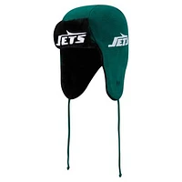 Men's New Era Green New York Jets Helmet Head Trapper Knit Hat