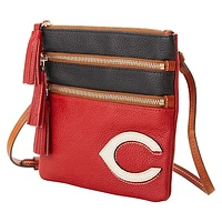 Dooney & Bourke Cincinnati Reds Infield Triple Zip Crossbody Purse