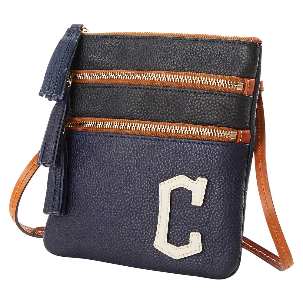 Dooney & Bourke Cleveland Guardians Infield Triple Zip Crossbody Purse