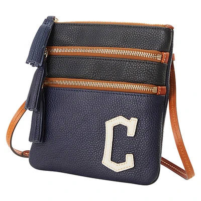 Dooney & Bourke Cleveland Guardians Infield Triple Zip Crossbody Purse