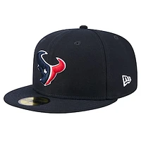 Men's New Era Navy Houston Texans  Main 59FIFTY Fitted Hat