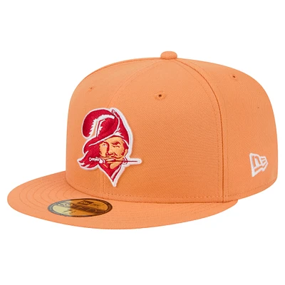 Men's New Era Orange Tampa Bay Buccaneers Throwback Main 59FIFTY Fitted Hat