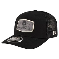 Men's New Era  Black Charlotte FC Labeled 9SEVENTY Trucker Stretch-Snap Adjustable Hat