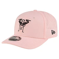 Men's New Era Pink Inter Miami CF 9SEVENTY COOLERA Stretch-Snap Adjustable Hat