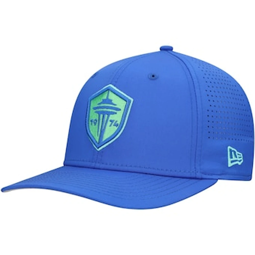 Men's New Era Blue Seattle Sounders FC 9SEVENTY COOLERA Stretch-Snap Adjustable Hat