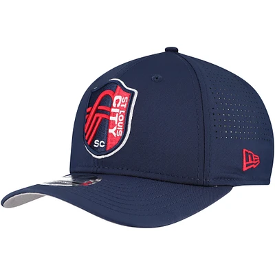 Men's New Era Navy St. Louis City SC 9SEVENTY COOLERA Stretch-Snap Adjustable Hat