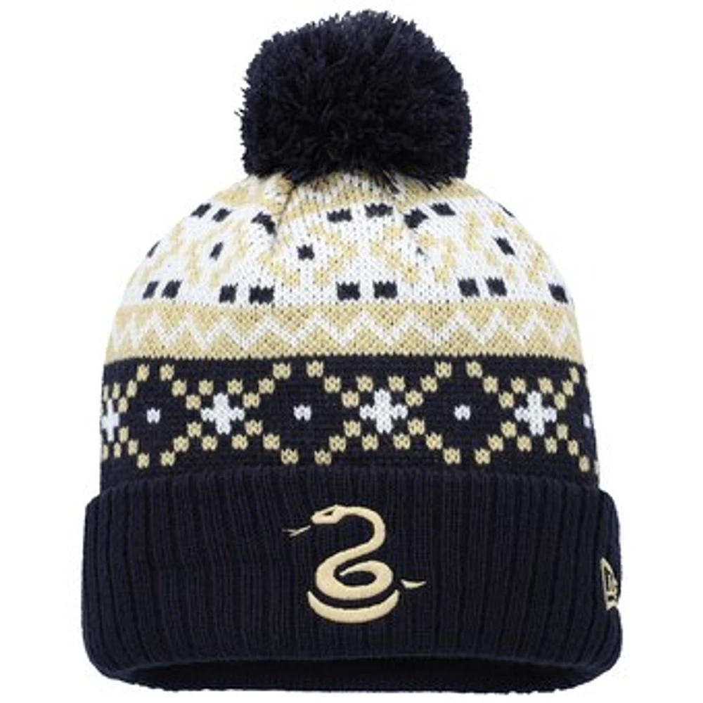 Men's New Era Navy Philadelphia Union Nostalgia Cuffed Knit Hat with Pom