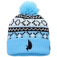 Men's New Era Light Blue Minnesota United FC Nostalgia Cuffed Knit Hat with Pom