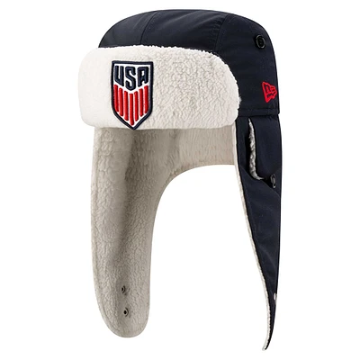 Men's New Era Navy USMNT Trapper Knit Hat