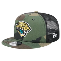 Men's New Era Camo Jacksonville Jaguars Main Trucker 9FIFTY Snapback Hat