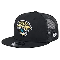 Men's New Era Teal Jacksonville Jaguars Throwback Main Trucker 9FIFTY Snapback Hat