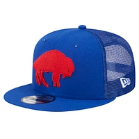 Men's New Era Royal Buffalo Bills Throwback Main Trucker 9FIFTY Snapback Hat