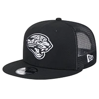 Men's New Era Black Jacksonville Jaguars Main Trucker 9FIFTY Snapback Hat