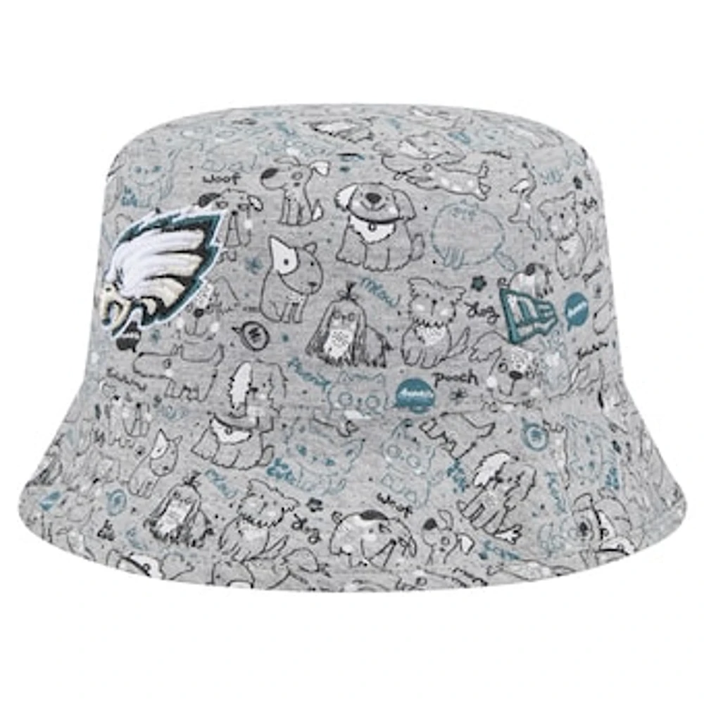 Toddler New Era Gray Philadelphia Eagles Companion Bucket Hat