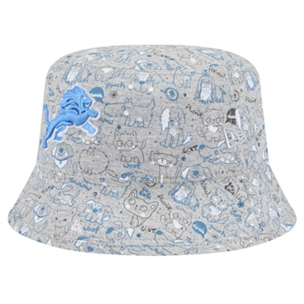 Toddler New Era Gray Detroit Lions Companion Bucket Hat