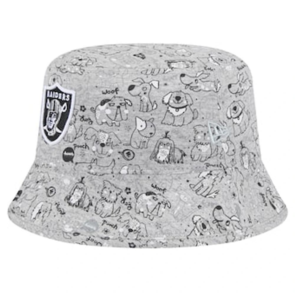 Toddler New Era Gray Las Vegas Raiders Companion Bucket Hat