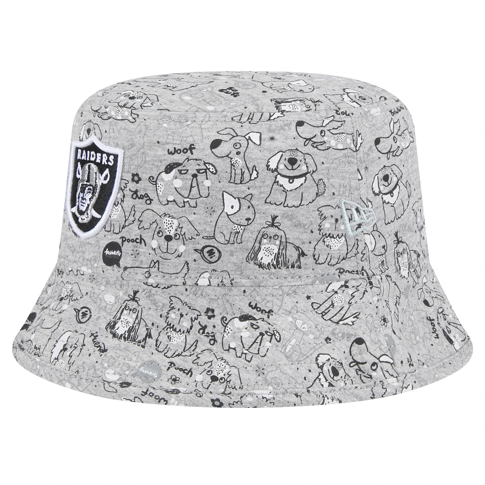 Toddler New Era Gray Las Vegas Raiders Companion Bucket Hat