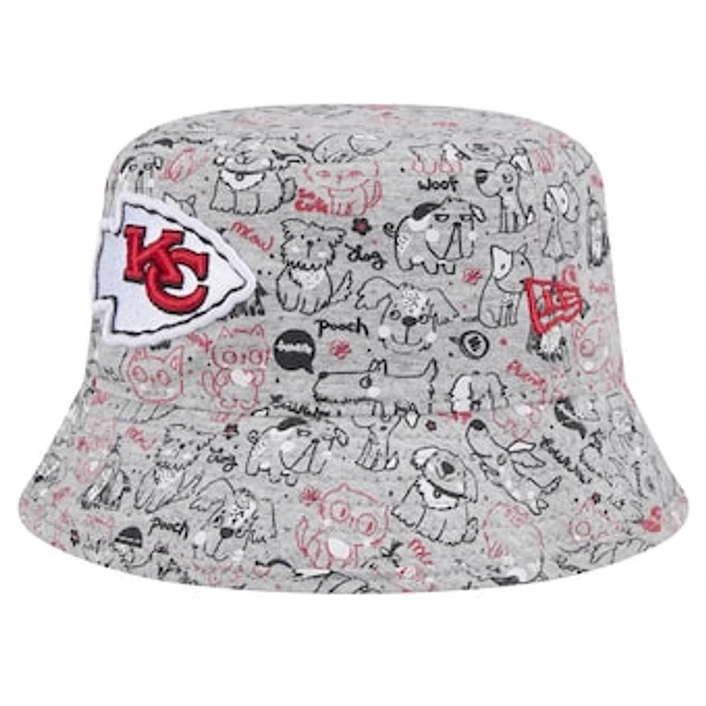 Toddler New Era Gray Kansas City Chiefs Companion Bucket Hat