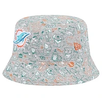 Toddler New Era Gray Miami Dolphins Companion Bucket Hat