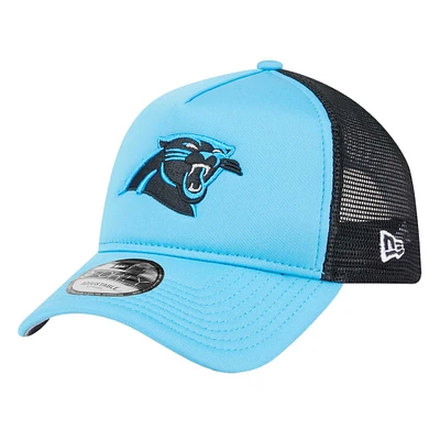 Youth New Era Blue Carolina Panthers A-Frame 9FORTY Trucker Adjustable Hat