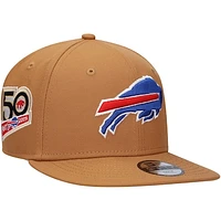 Youth New Era Brown Buffalo Bills Color Pack Side Patch 9FIFTY Snapback Hat