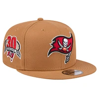 Youth New Era Brown Tampa Bay Buccaneers Color Pack Side Patch 9FIFTY Snapback Hat