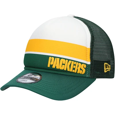 Preschool New Era Green Green Bay Packers Sport Night Color Block 9FORTY A-Frame Trucker Adjustable Hat