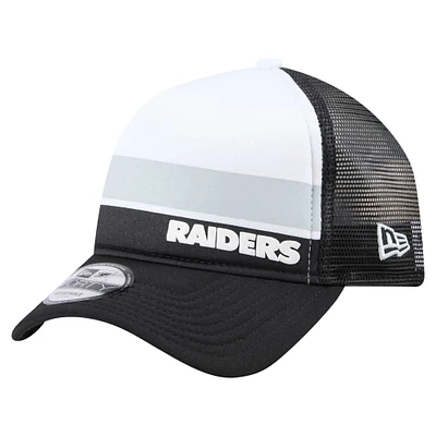 Preschool New Era Black Las Vegas Raiders Sport Night Color Block 9FORTY A-Frame Trucker Adjustable Hat