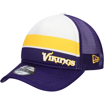 Preschool New Era Purple Minnesota Vikings Sport Night Color Block 9FORTY A-Frame Trucker Adjustable Hat