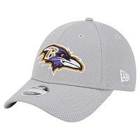 Youth New Era Gray Baltimore Ravens Main 9FORTY Adjustable Hat