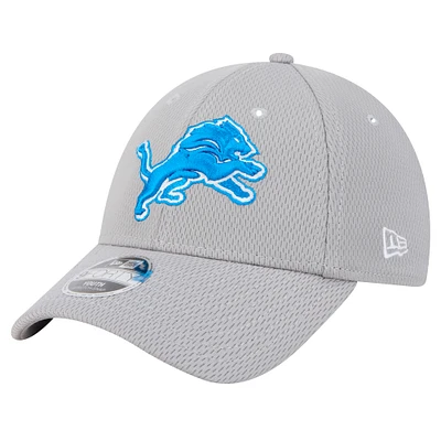 Youth New Era Gray Detroit Lions Main 9FORTY Adjustable Hat