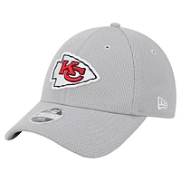 Youth New Era Gray Kansas City Chiefs Main 9FORTY Adjustable Hat