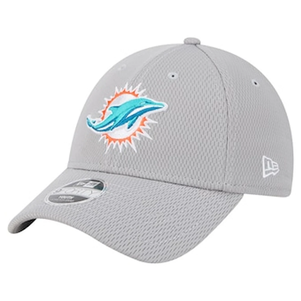 Youth New Era Gray Miami Dolphins Main 9FORTY Adjustable Hat