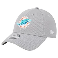 Youth New Era Gray Miami Dolphins Main 9FORTY Adjustable Hat