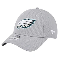 Youth New Era Gray Philadelphia Eagles Main 9FORTY Adjustable Hat