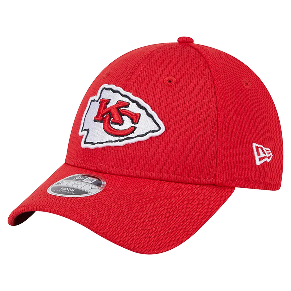 Youth New Era Red Kansas City Chiefs Main 9FORTY Adjustable Hat