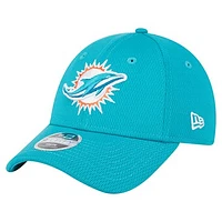 Youth New Era Aqua Miami Dolphins Main 9FORTY Adjustable Hat