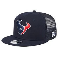 Youth New Era Navy Houston Texans Main Trucker Snapback Hat