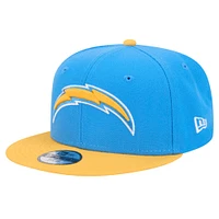 Youth New Era Powder Blue/Gold Los Angeles Chargers Main Two-Tone 9FIFTY Snapback Hat