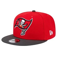 Youth New Era Red/Pewter Tampa Bay Buccaneers Main Two-Tone 9FIFTY Snapback Hat